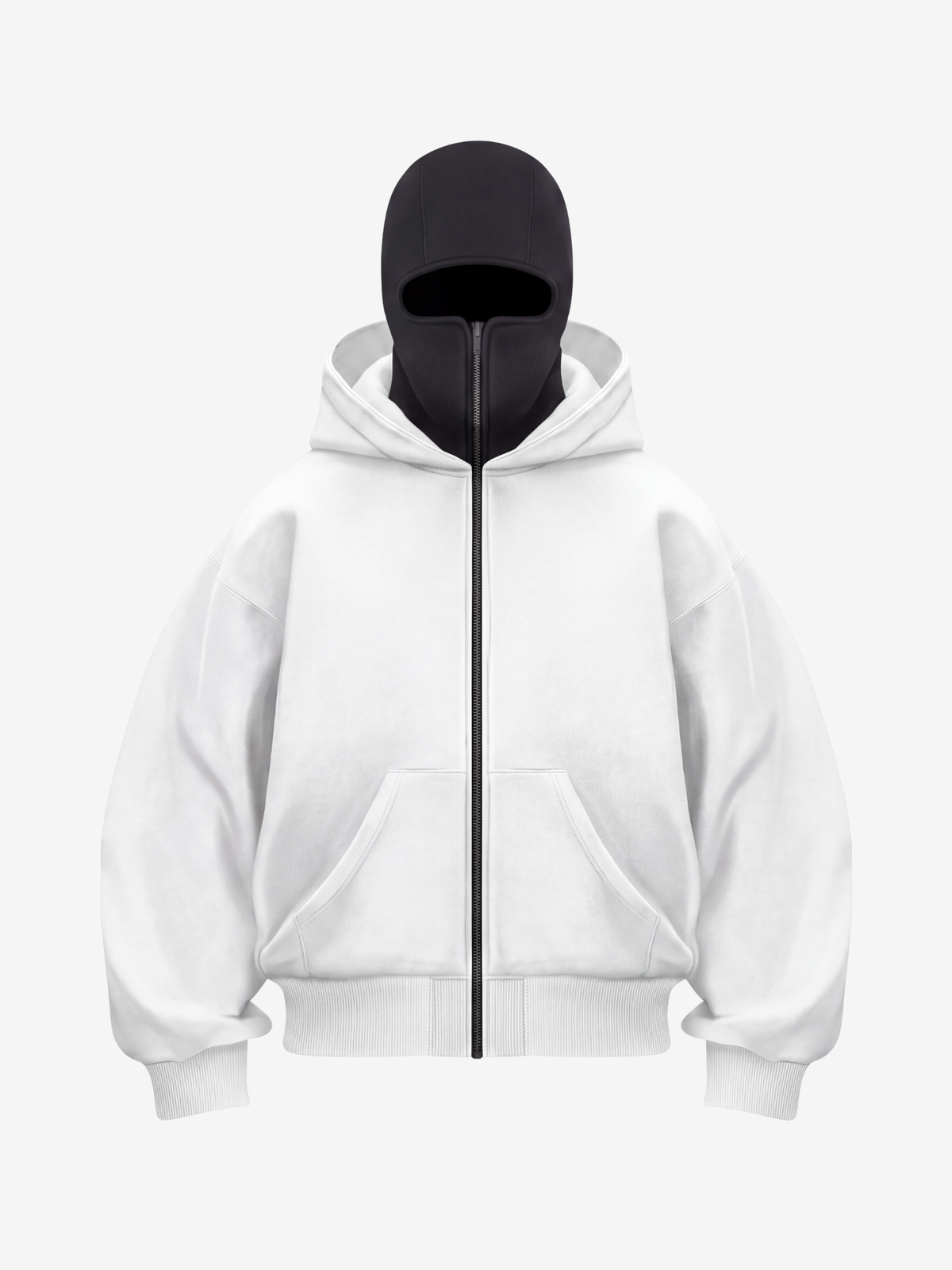 BALACLAVA HOODIE UNISEX BIAŁY