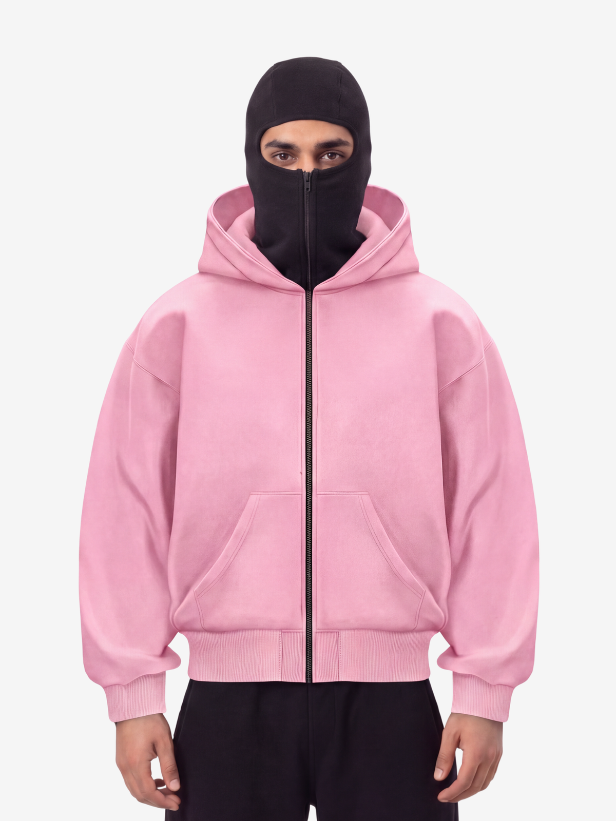 BALACLAVA HOODIE UNISEX RÓŻOWY