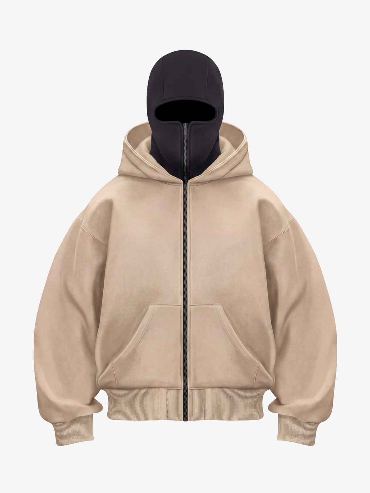 BALACLAVA HOODIE UNISEX  BEŻOWY
