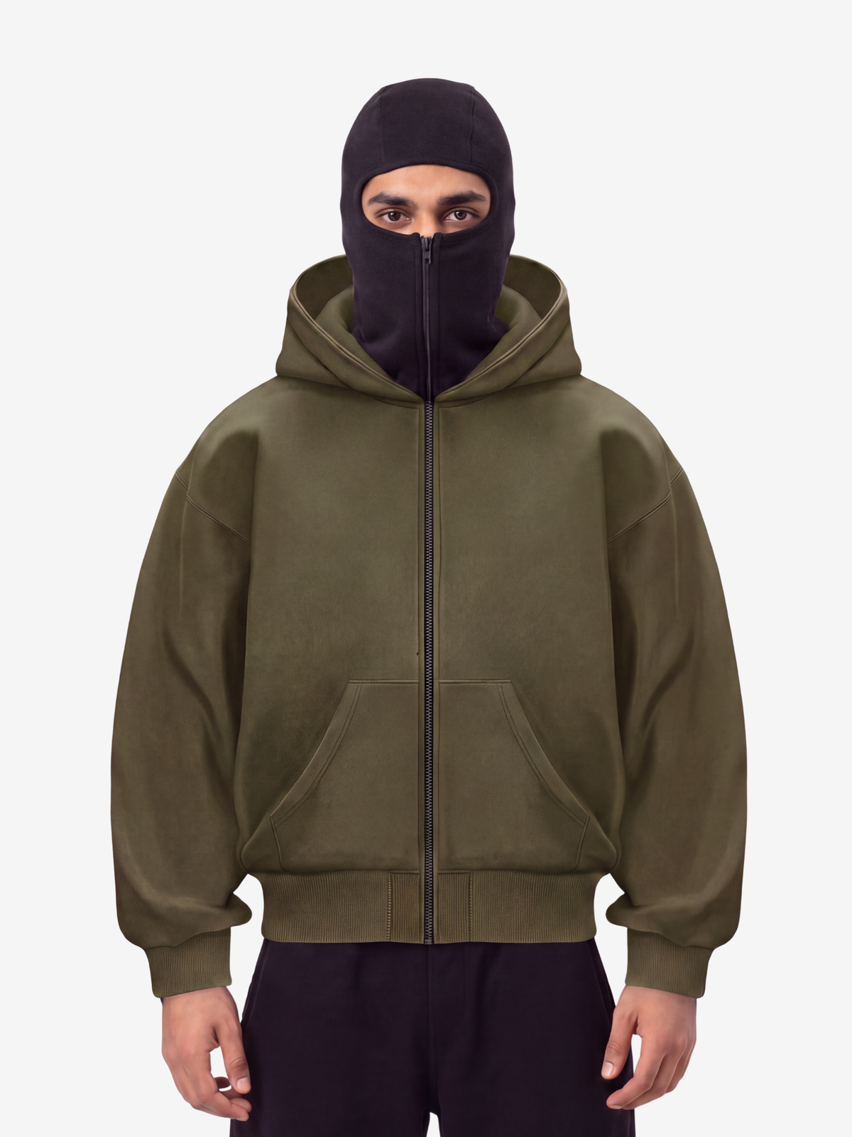 BALACLAVA HOODIE UNISEX OLIWKOWY